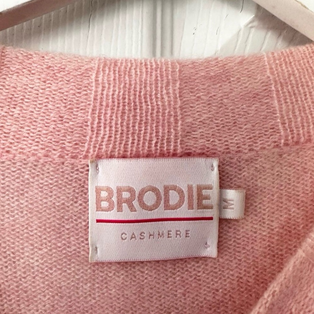 Brodie Cashmere Blush Pink High Neck Solid Soft Knit Sweater Women Medium - Picture 4 of 5